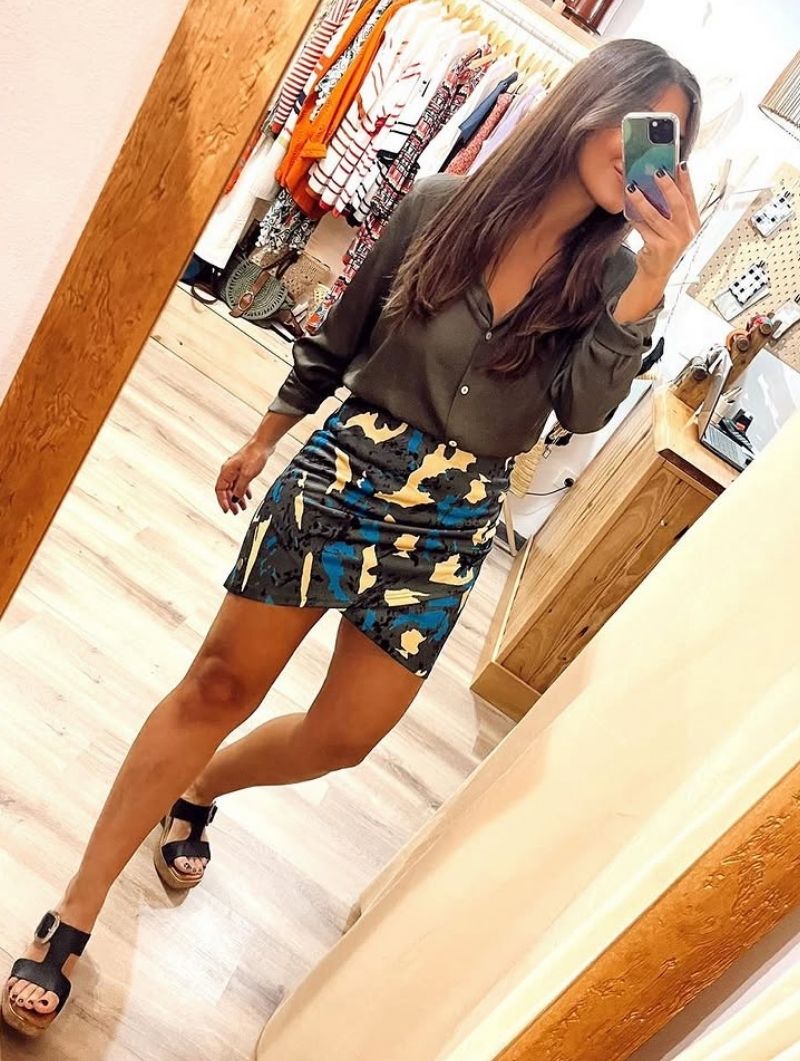 Falda Elástica Estampada