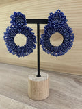 Pendientes de Rocalla Azul