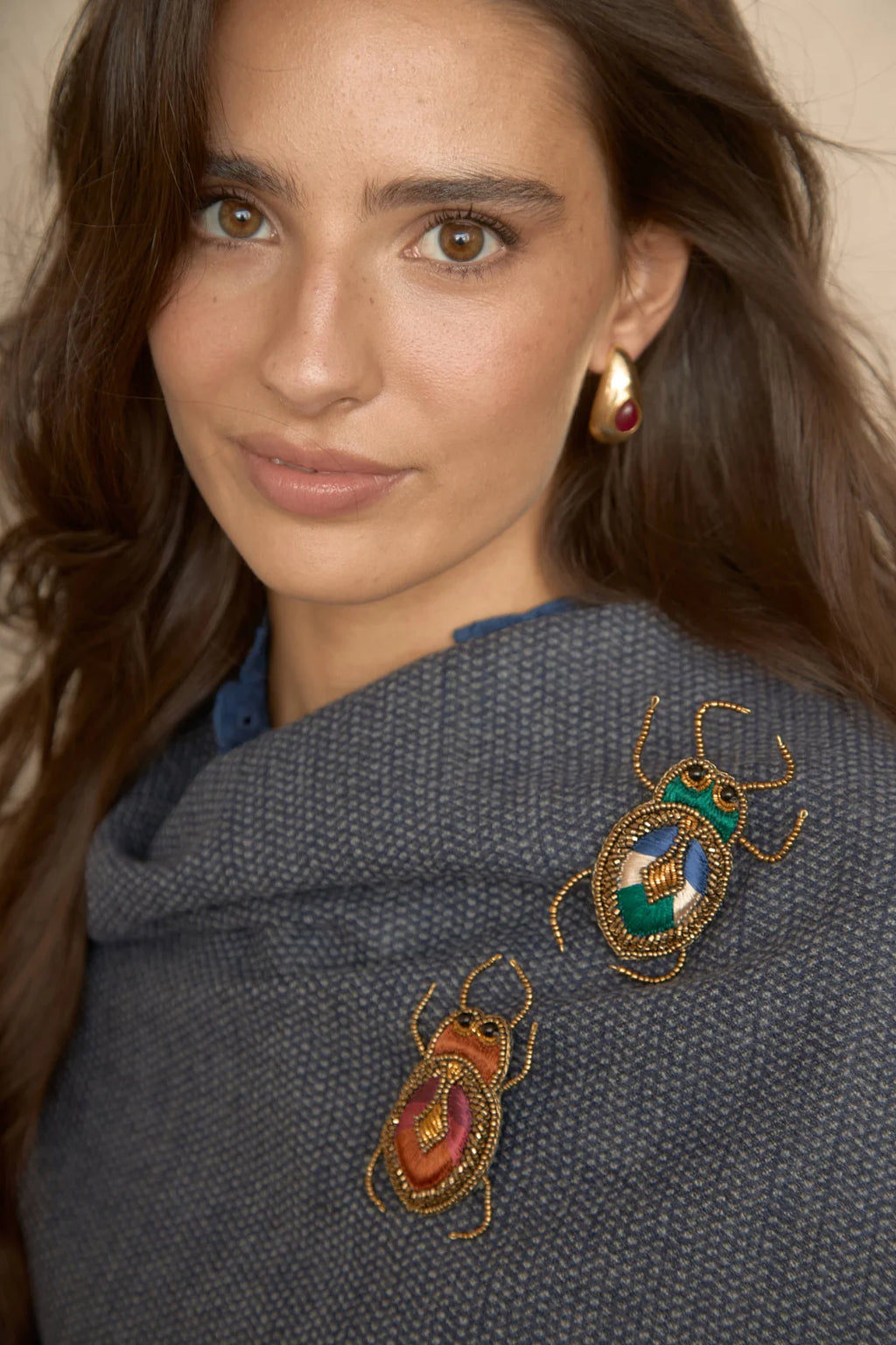Broche Escarabajo Fucsia