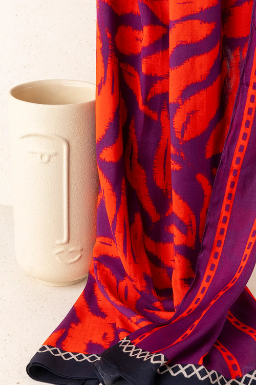 Fular Silvestre Rojo & Morado