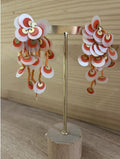 Pendientes Lentejuelas Naranja