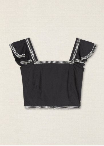 Falda Palmeras Negro