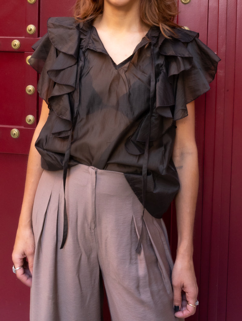 Blusa Poppy Chocolate