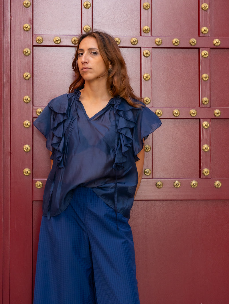Blusa Poppy Azul Noche