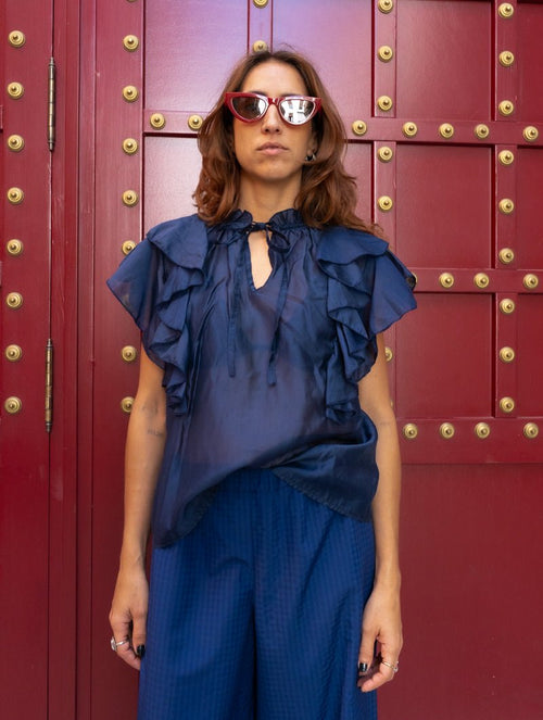 Blusa Poppy Azul Noche - SOHO ZAHARABlusa
