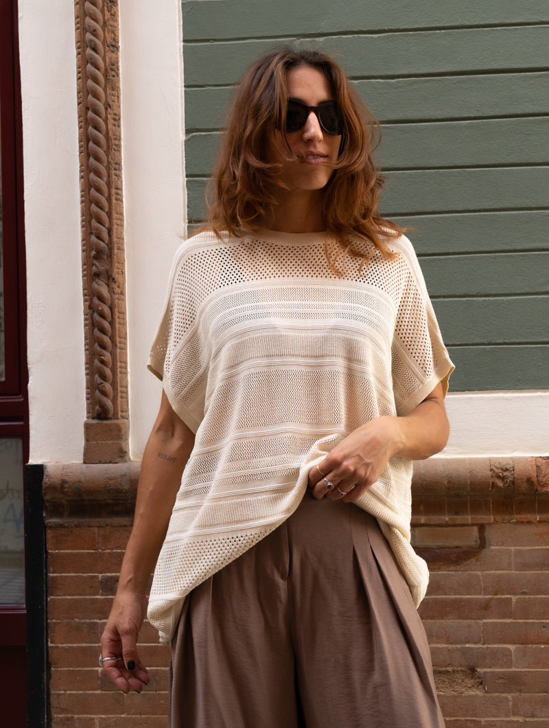 Jersey Lúrex Beige
