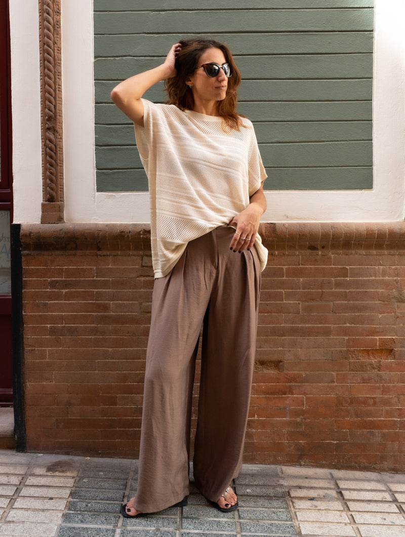Jersey Lúrex Beige