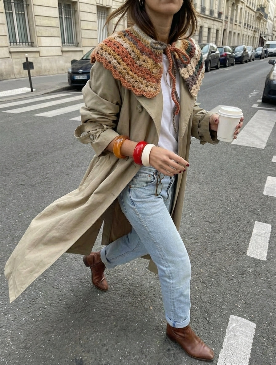 Babero Crochet Shadow Lily