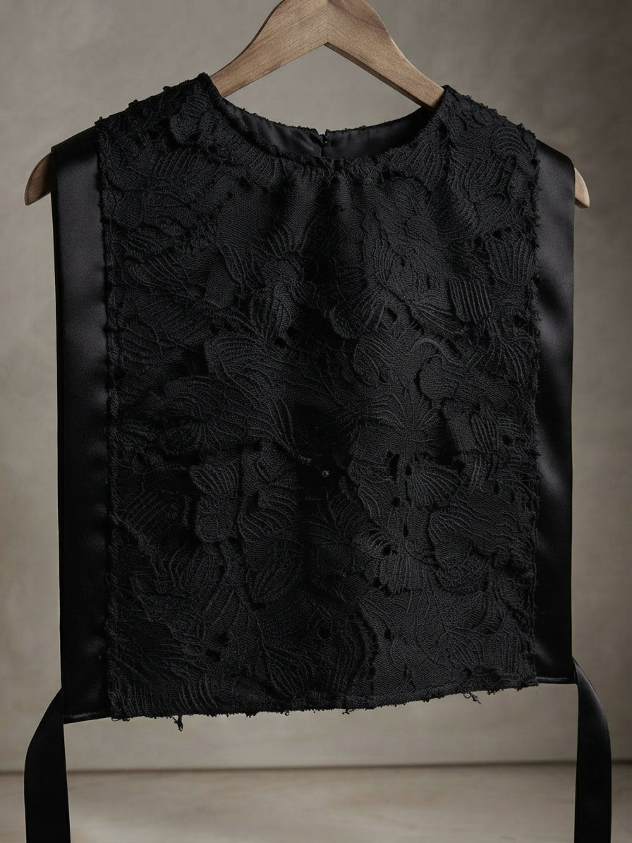 Babero Organza Negro