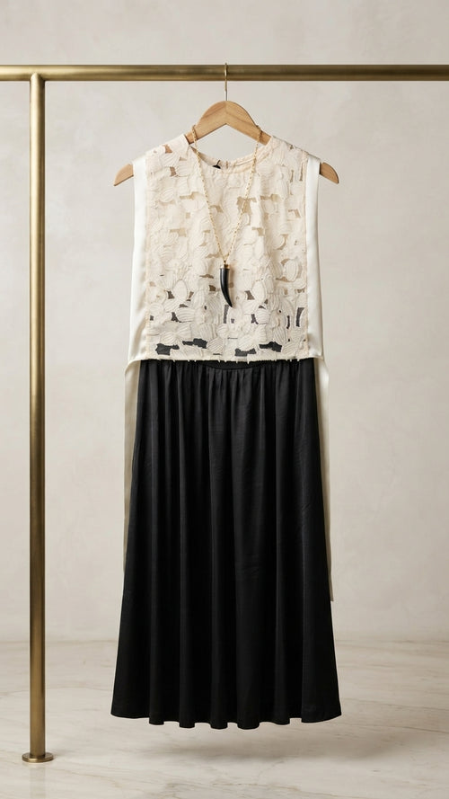 Babero Organza Marfil
