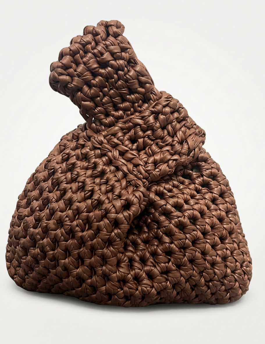 Saquito Trenzado Ecopiel Tabac