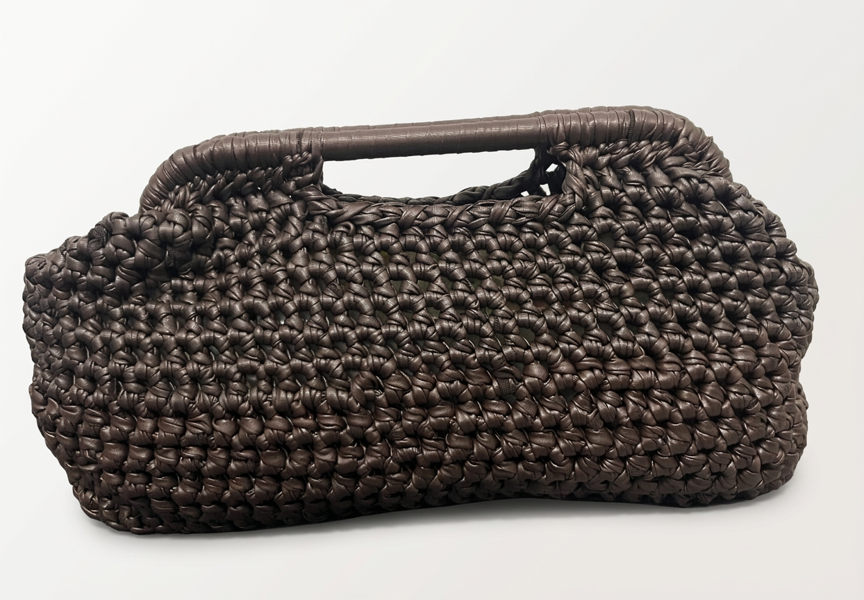 Maxi Crochet Pouchette Ecopiel Chocolate