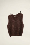 Chaleco Mezclilla Basic Glam Chocolate