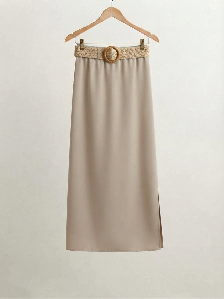 Falda Fluída Beige