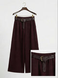 Culotte Jaspeado Burdeos - SOHO ZAHARAPantalones