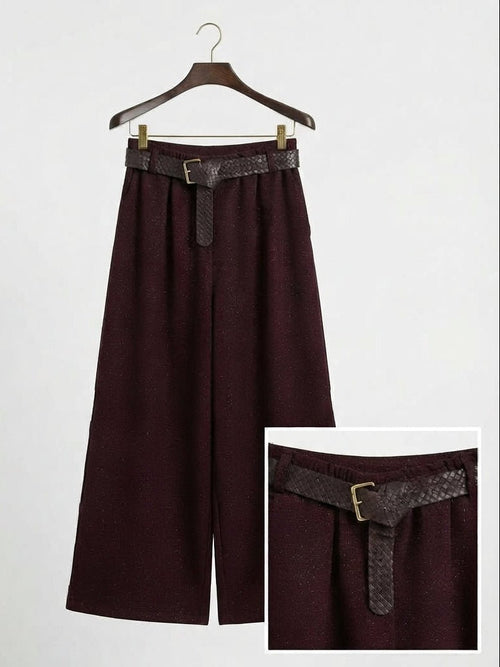 Culotte Jaspeado Burdeos - SOHO ZAHARAPantalones