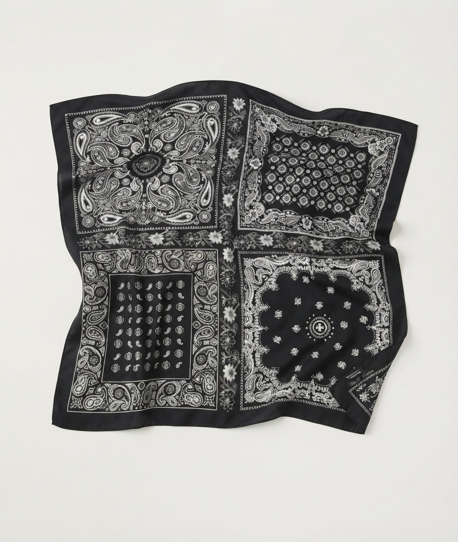 Mini Bandana Negro/Beige