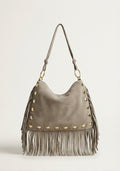Bolso Hobo Pouch Serraje Topo