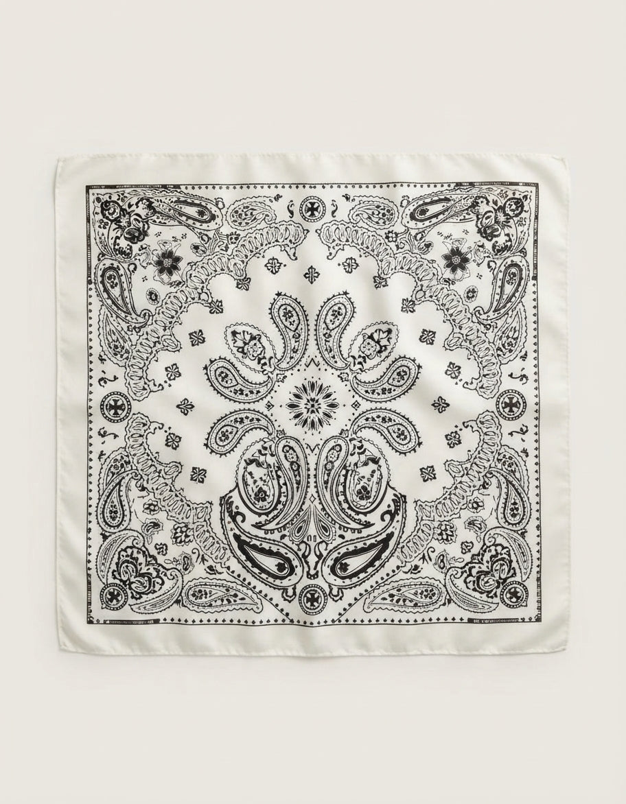 Mini Bandana Beige/Negro