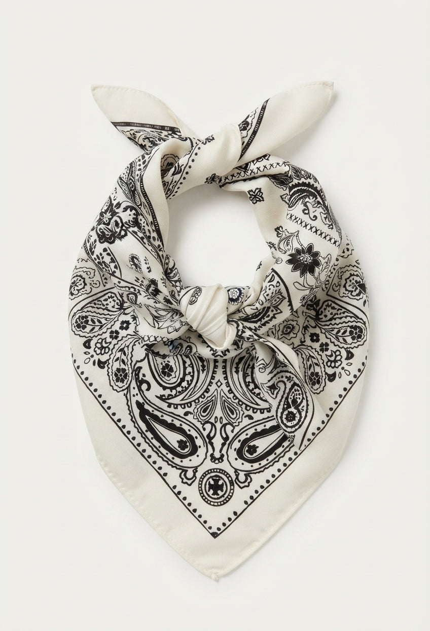 Mini Bandana Beige/Negro