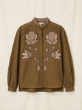 Blusa Patchwork Floral Tabaco