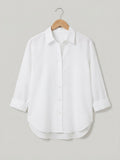 Camisa Oversize Crop Oxford