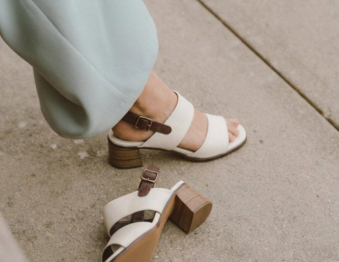 Sandalias Mestizo Blanco y Choco