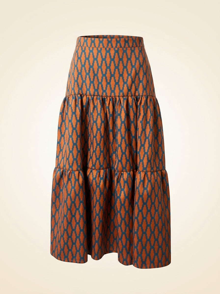 Maxi Falda Jacquard Caleido