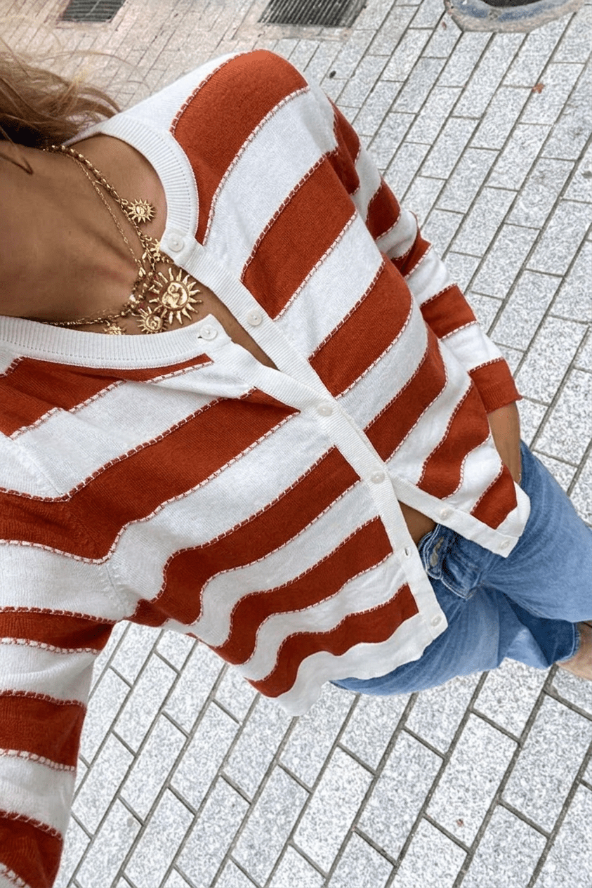 Cardigan Mireia Rayas Teja - SOHO ZAHARACardigans y Rebecas