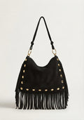 Bolso Hobo Pouch Serraje Negro