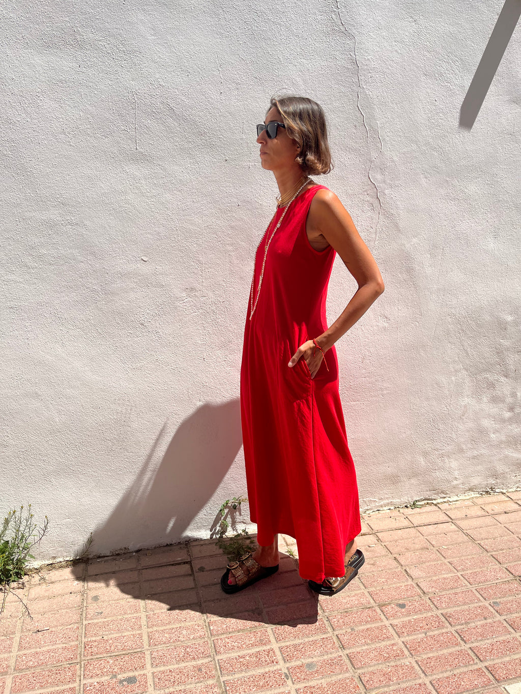 Vestido Flex Rojo Vibrante