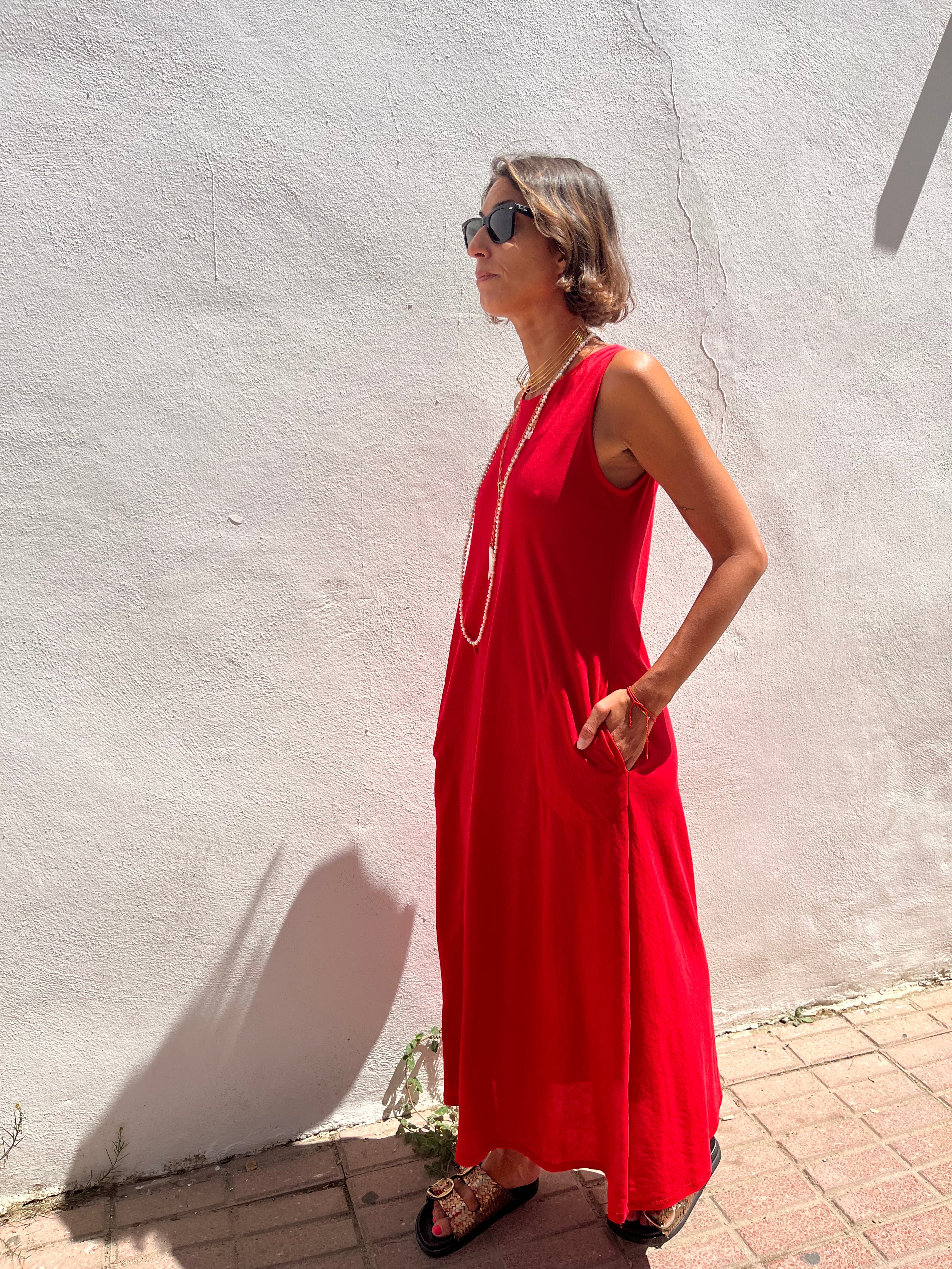 Vestido Flex Rojo Vibrante