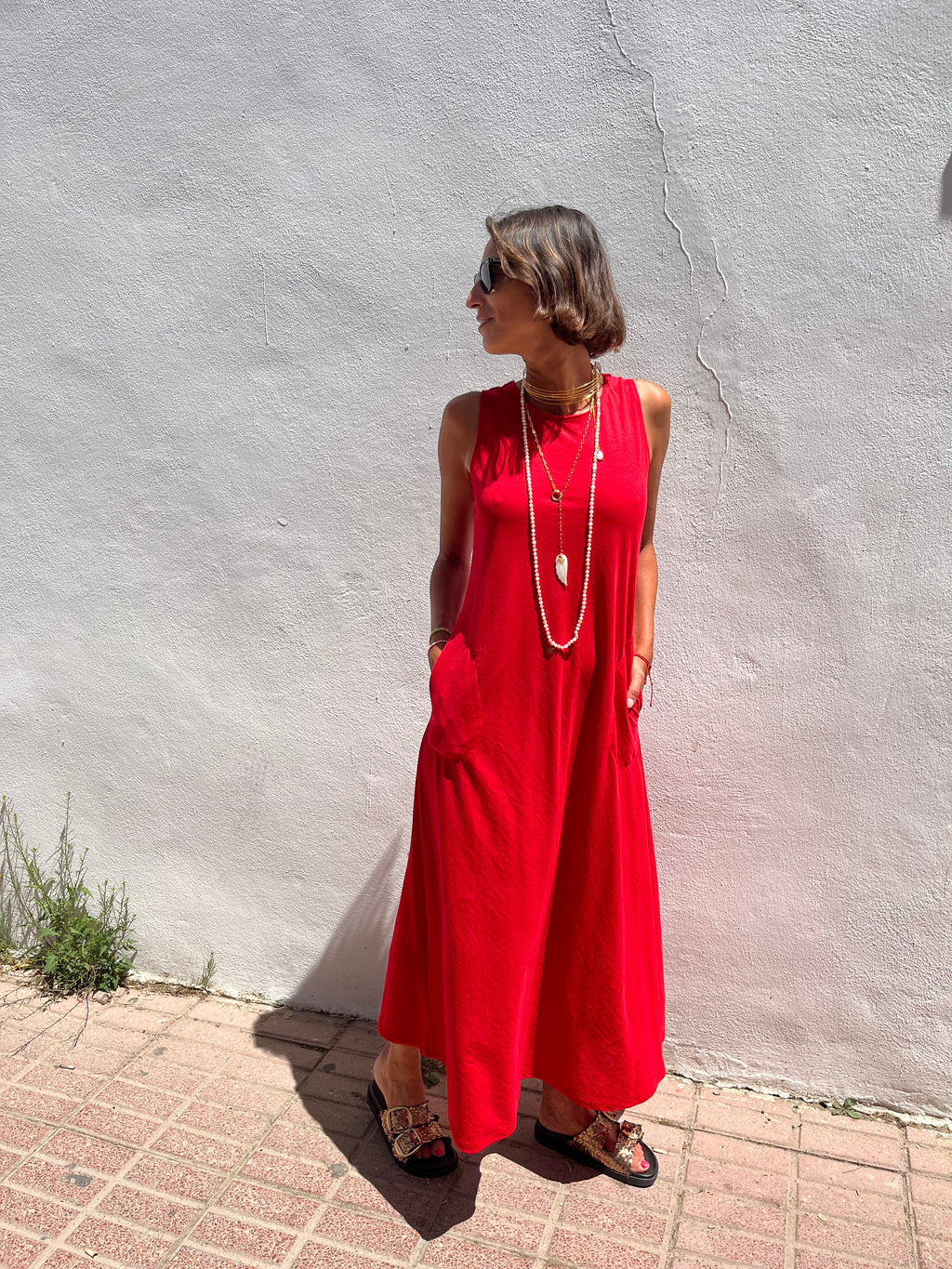 Vestido Flex Rojo Vibrante