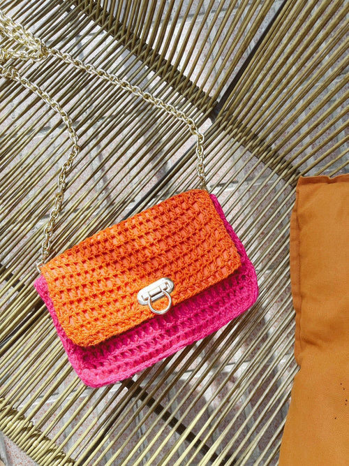 Bolso de Crochet Bicolor - SOHO ZAHARABolsos de Mano