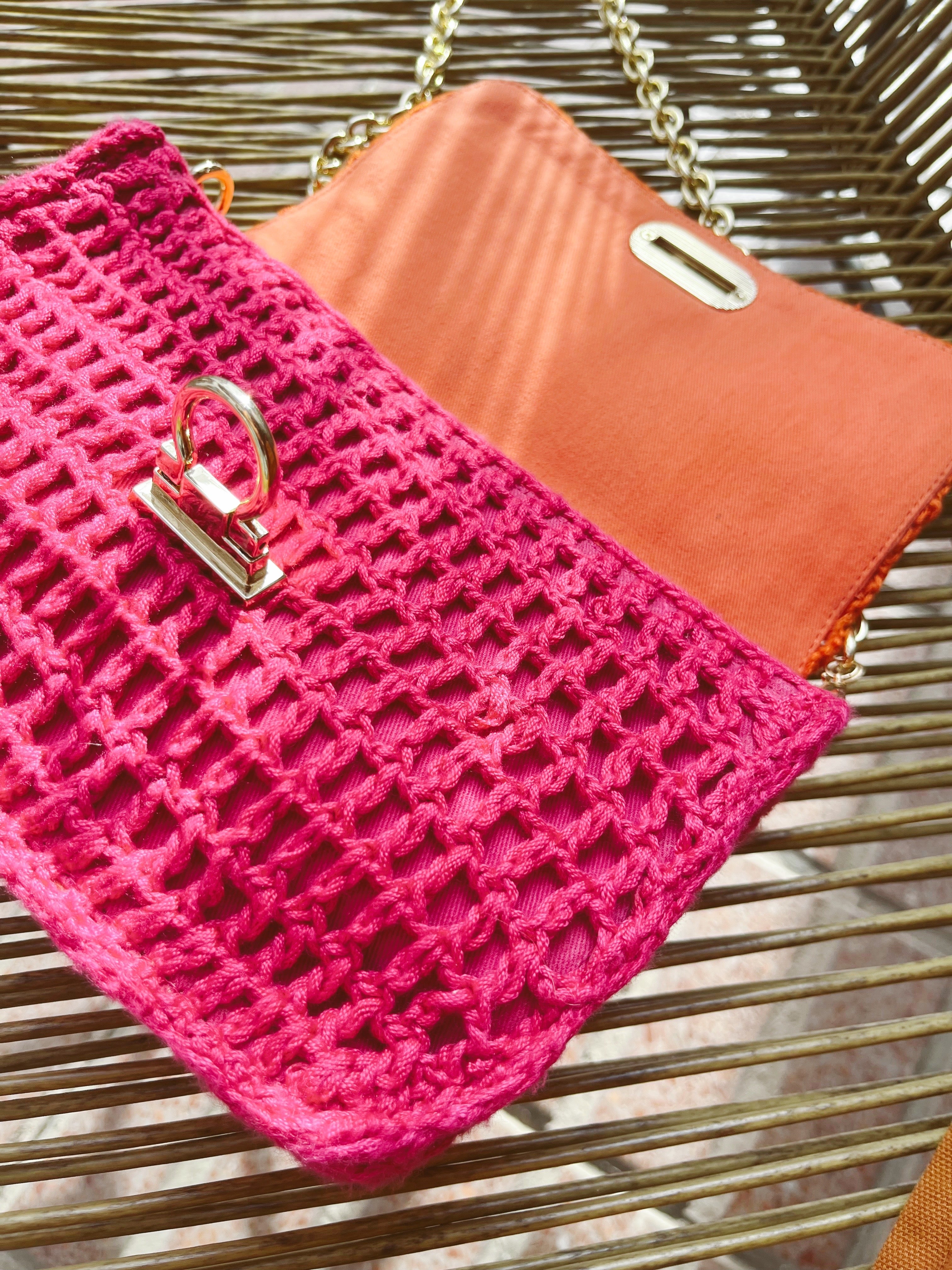 Bolso de Crochet Bicolor