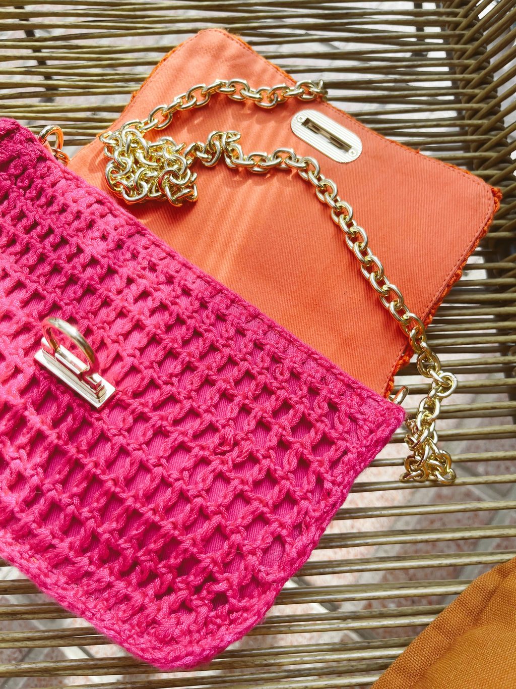 Bolso de Crochet Bicolor
