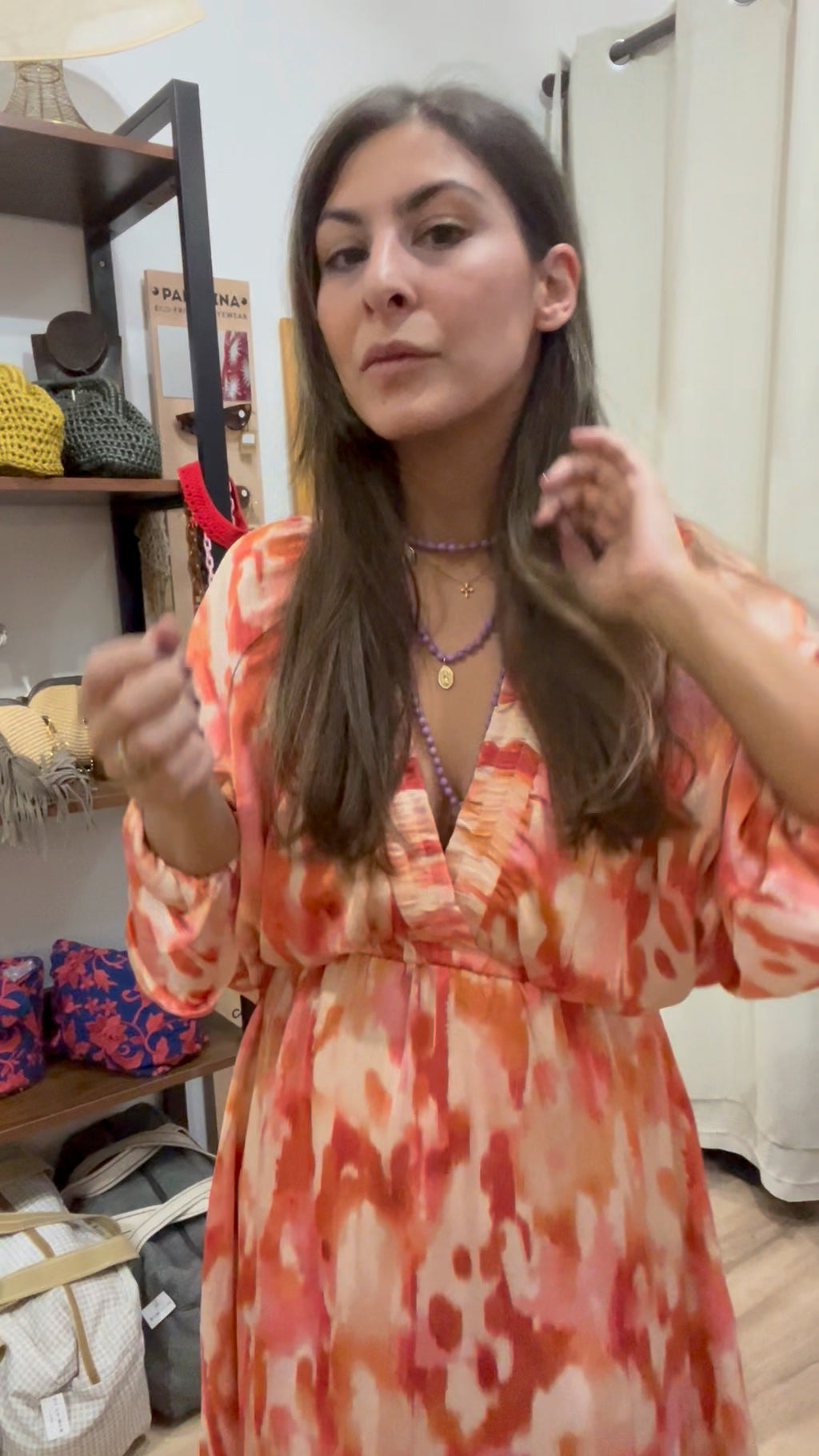Vestido Corto Tye Dye Naranja