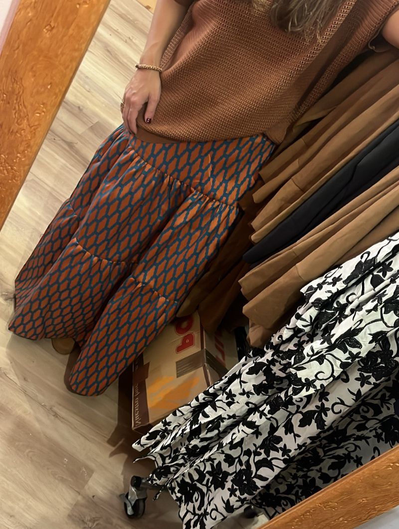 Maxi Falda Jacquard Caleido