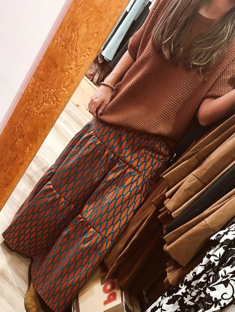Maxi Falda Jacquard Caleido