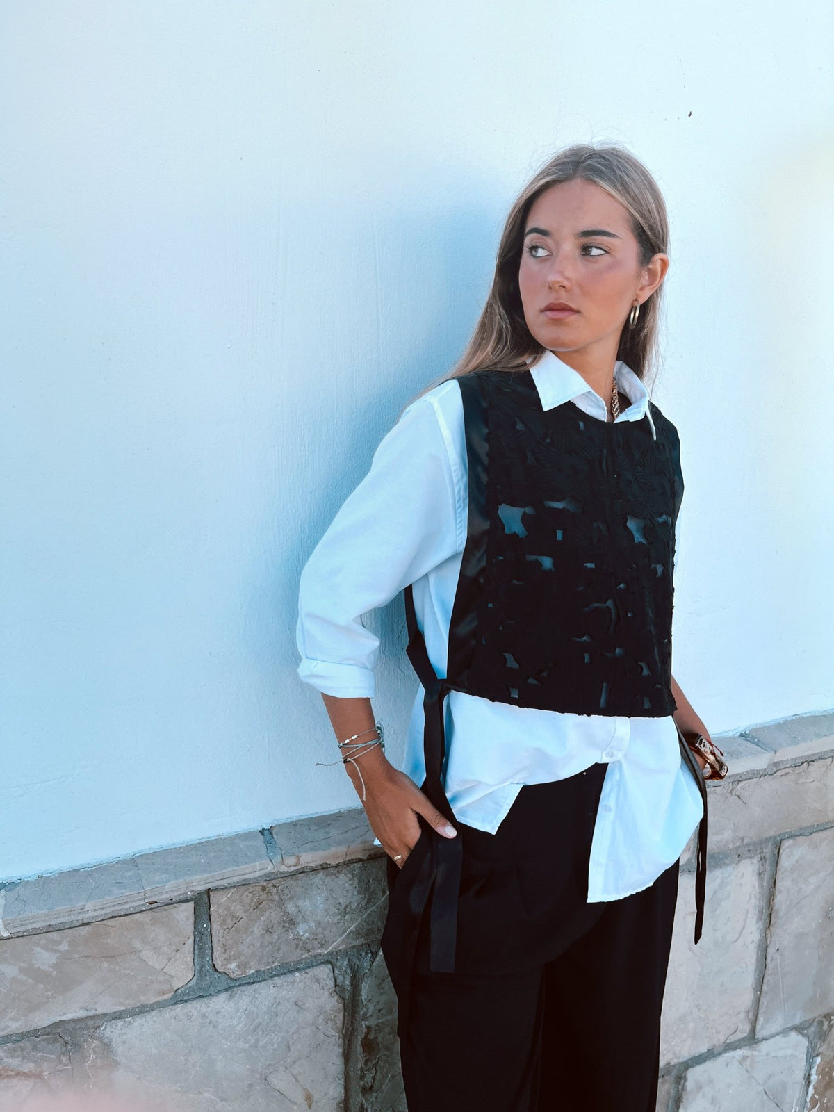 Babero Organza Negro - SOHO ZAHARAChaleco