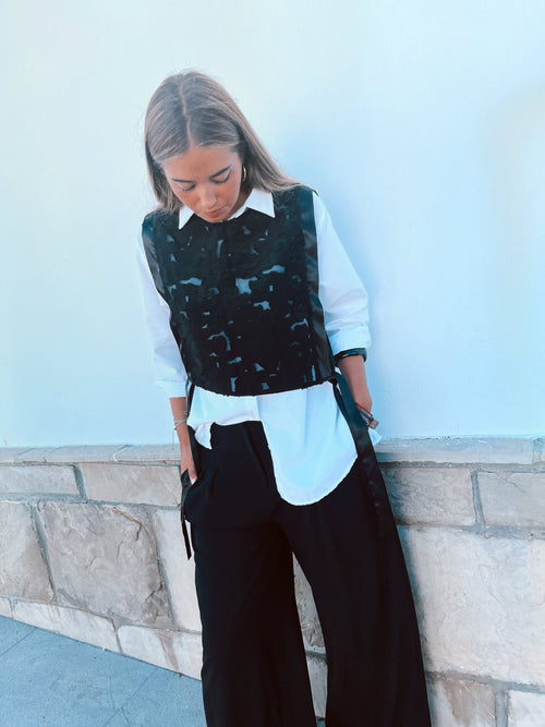 Babero Organza Negro