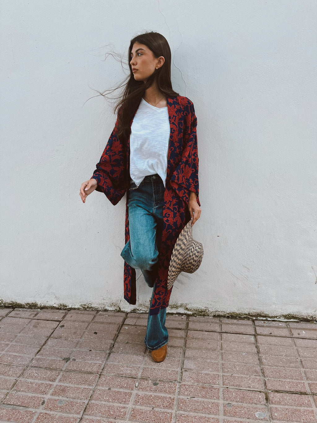 Kimono Imperial Azul y Rojo