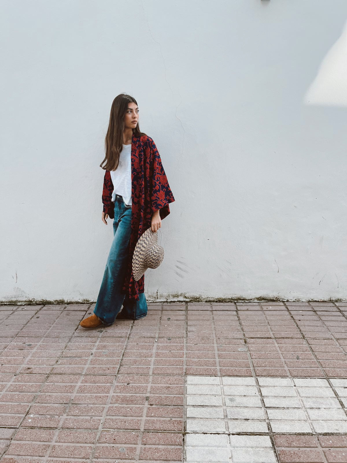 Kimono Imperial Azul y Rojo