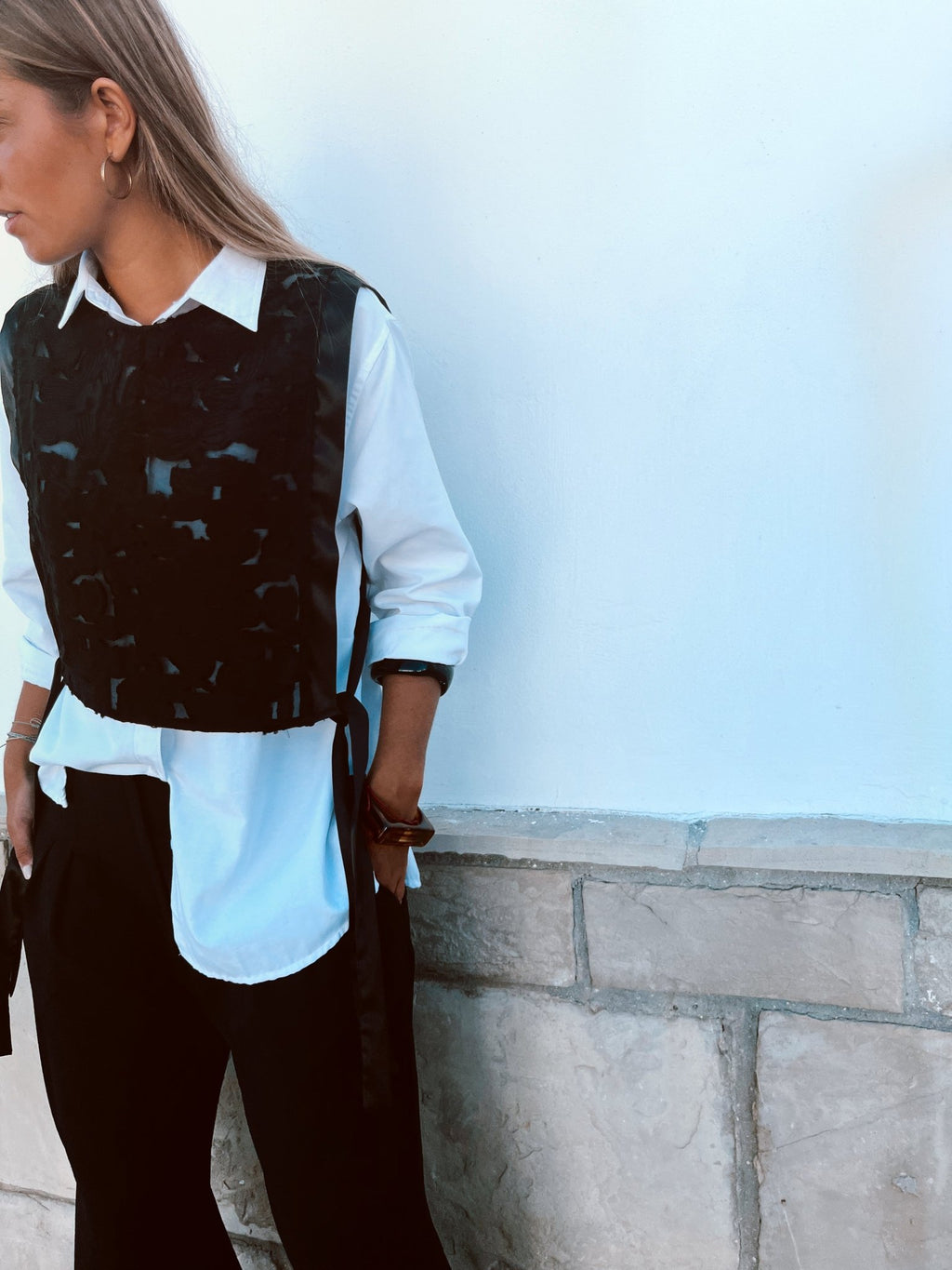 Babero Organza Negro - SOHO ZAHARAChaleco