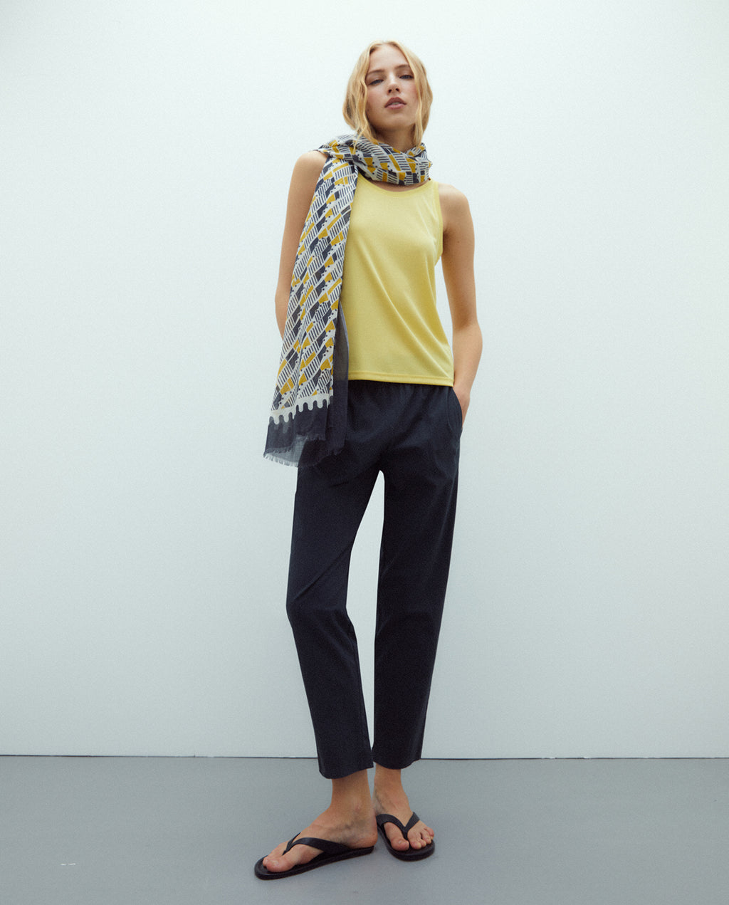Foulard Geométrico Mostaza