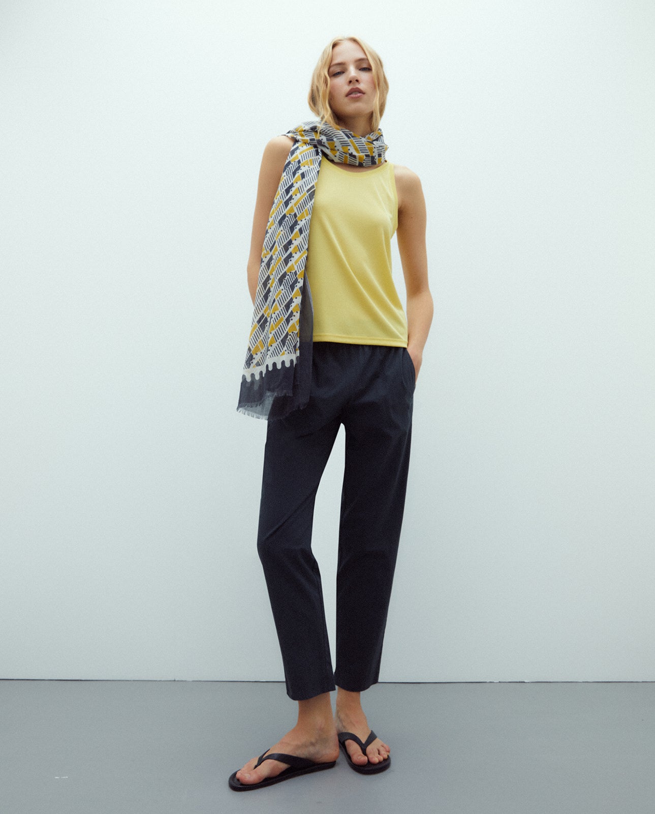 Foulard Geométrico Mostaza