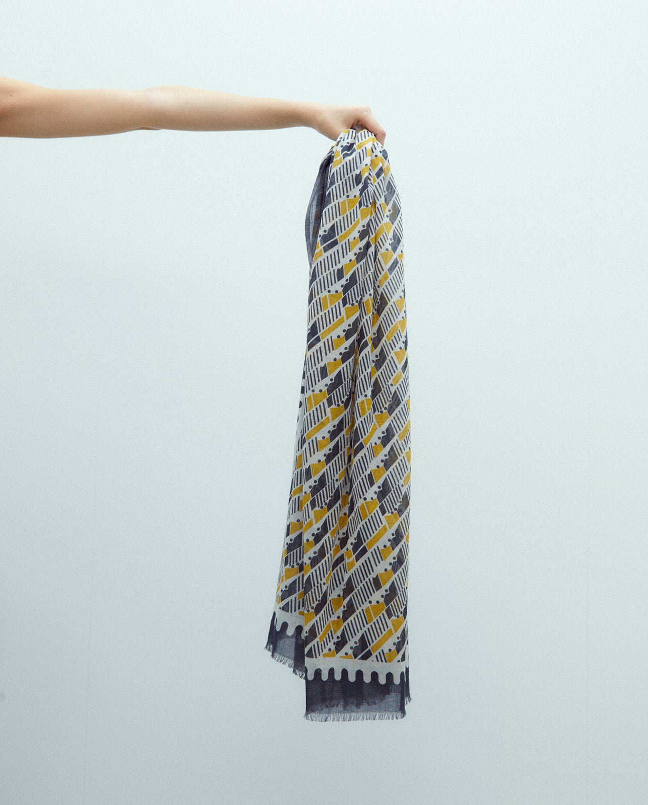 Foulard Geométrico Mostaza