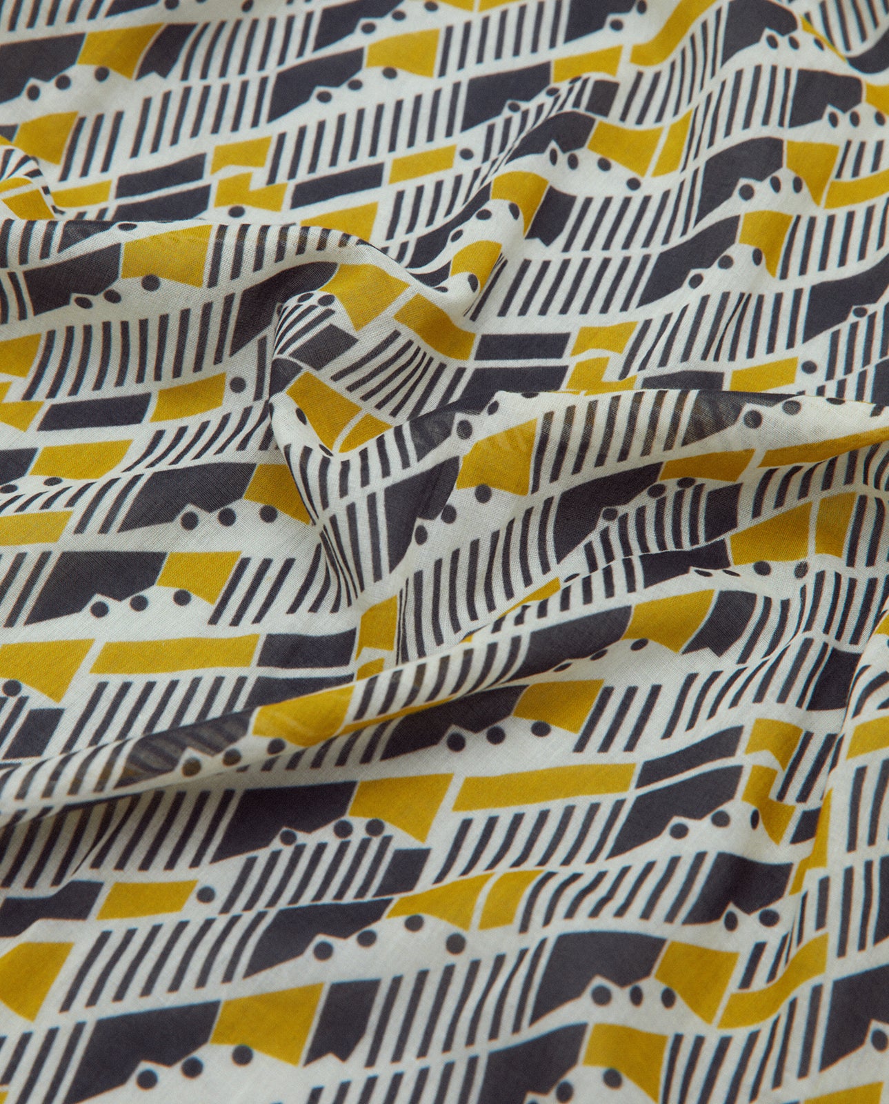 Foulard Geométrico Mostaza