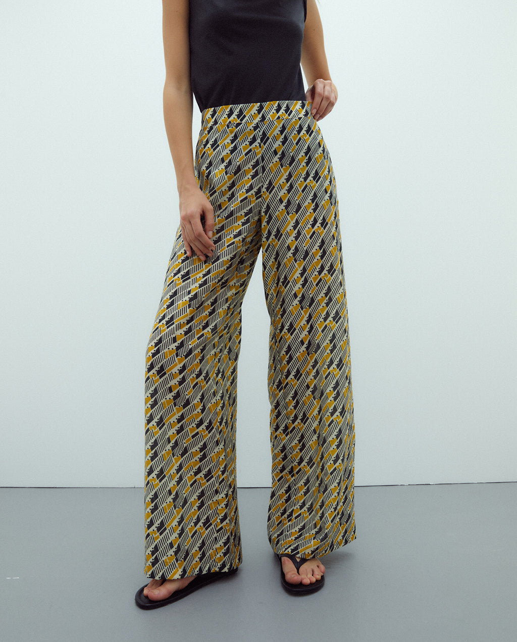 Pantalón Zion  Geométrico Mostaza