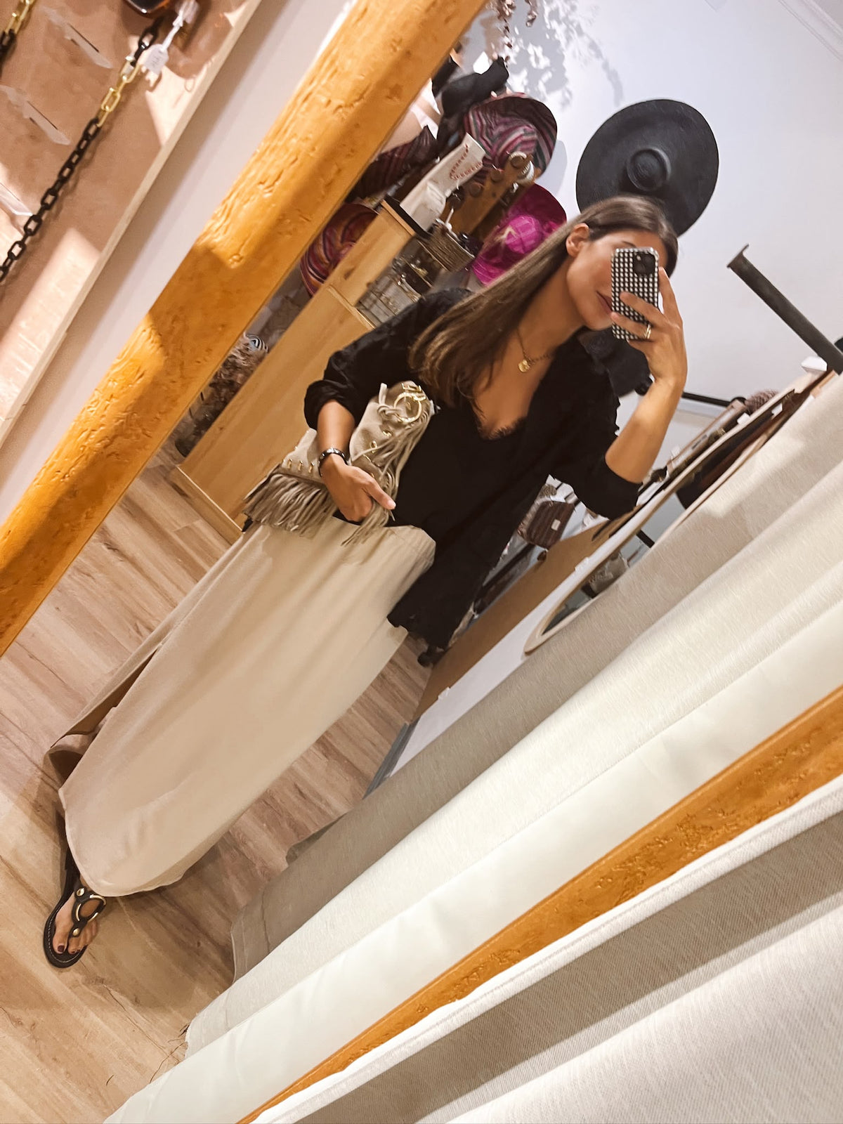 Falda Fluída Beige